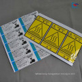 High temperature glossy lamination art paper security warning label stickers customs printing